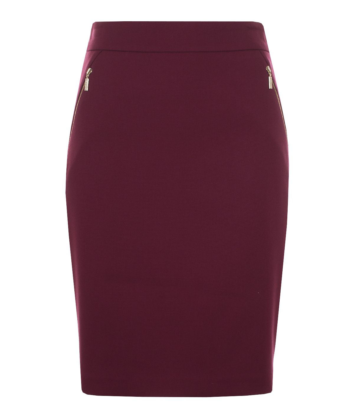 Straight skirt with side zippers, with rayon and viscose 0